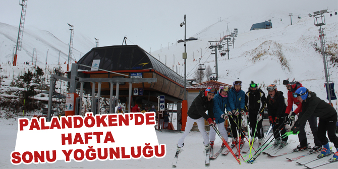 Palandöken’de hafta sonu yoğunluğu