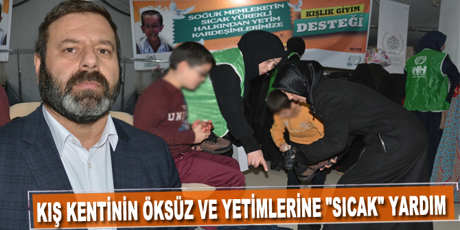 Kış kentinin öksüz ve yetimlerine "sıcak" yardım