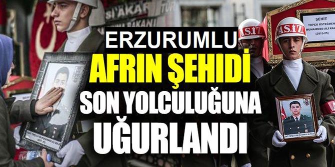 Erzurumlu Şehit üsteğmen son yolculuğuna uğurlandı