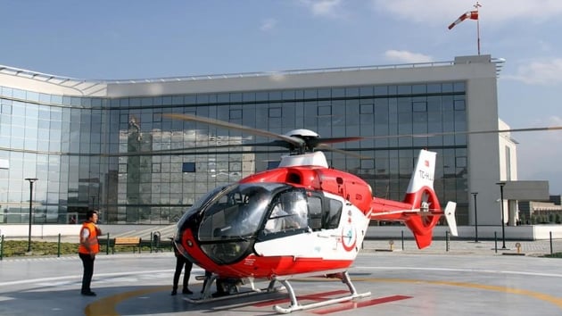 Erzurum'da Rahatsızlanan Hükümlü Ambulans Helikopterle Hastaneye Kaldırıldı
