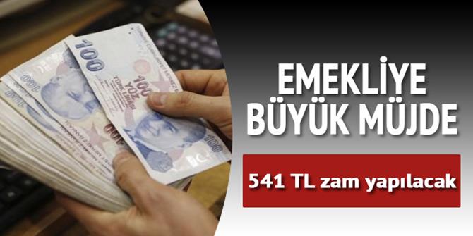 Emekliye 541 TL zam yapılacak