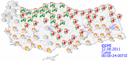 Erzurum'Da bugtn yağış var!