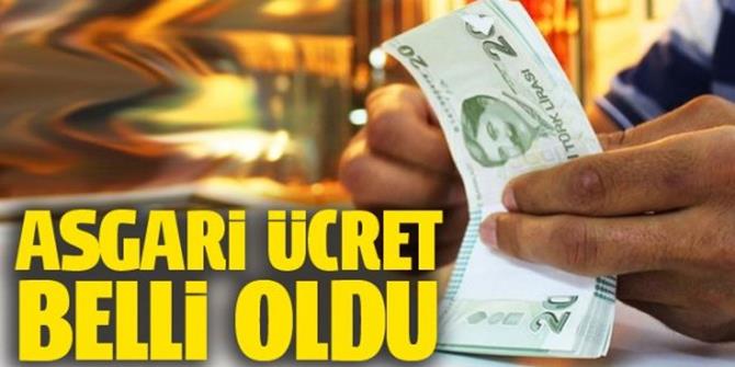 Asgari ücret belli oldu