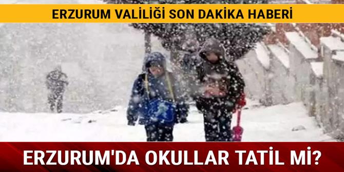 Erzurum’da okullara yarın kar tatili