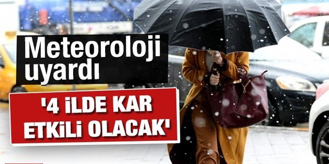 Doğu Anadolu'da 4 ilde kar yağışı etkili olacak