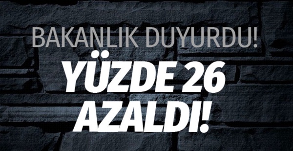 İçişleri Bakanlığı duyurdu! Son iki ayda yüzde 26 azaldı