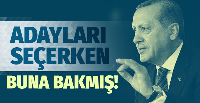 Erdoğan başkan adaylarını seçerken bunlara bakmış!