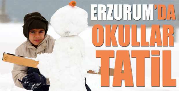 Erzurum'da okullar tatil