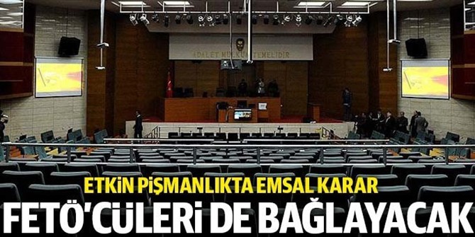 Etkin pişmanlık için emsal karar