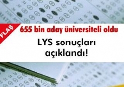 LYS sonuçları burada TIKLAYIN