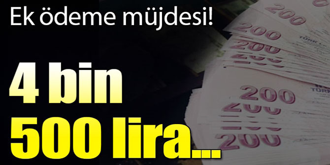 Binlerce kişiye ek ödeme! 2 bin ile 4 bin 500 lira arası...