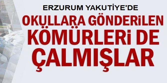 Erzurum'da Okullara gönderilen kömürleri de çalmışlar