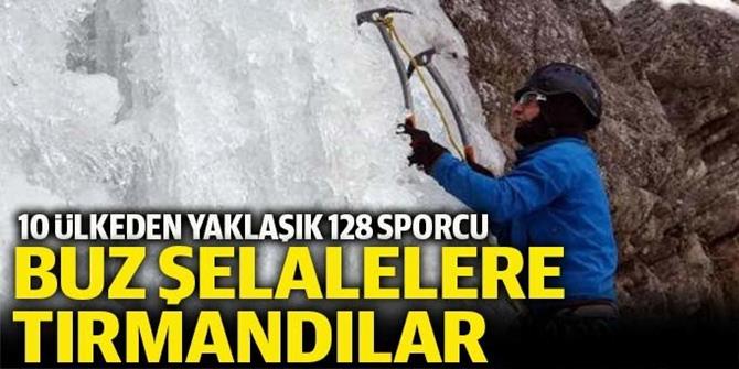Erzurum'da uluslararası buz tırmanış festivali