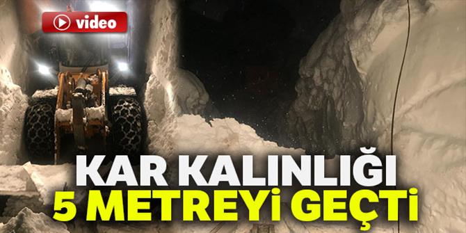 Kar kalınlığı 5 metreyi geçti!