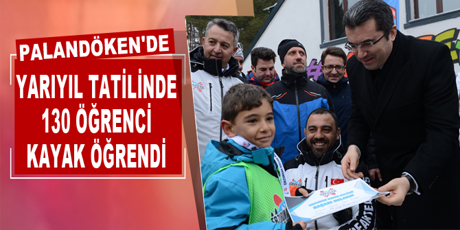 Palandöken'de yarıyıl tatilinde 130 öğrenci kayak öğrendi