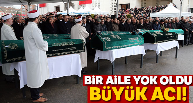 Aynı aileden ölen 9 kişi son yolculuğuna uğurlandı