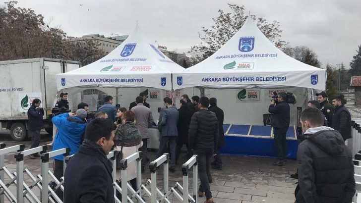 Ankara'da ilk tanzim satış çadırları kuruldu
