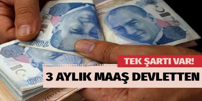 Çalışanın 3 aylık maaşı devletten