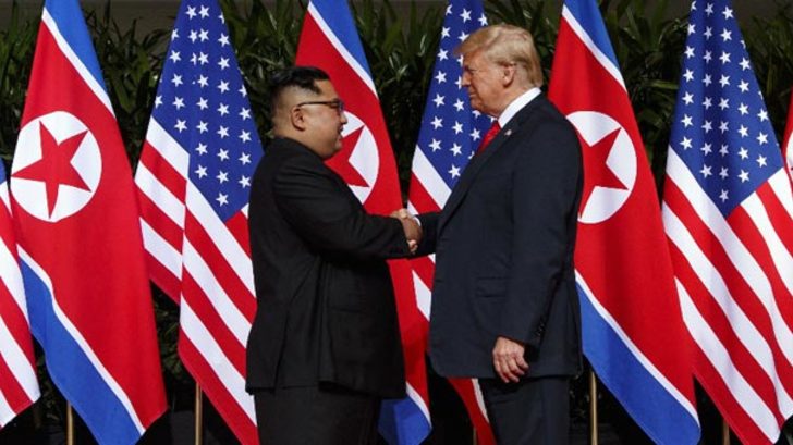 Trump ve Kim Jong-un'dan kritik görüşme öncesi ortak bildiri!