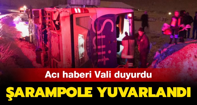 Bayburt'ta yolcu otobüsü kontrolden çıkarak şarampole devrildi