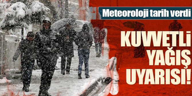 Erzurum için kuvvetli kar yağışı uyarısı