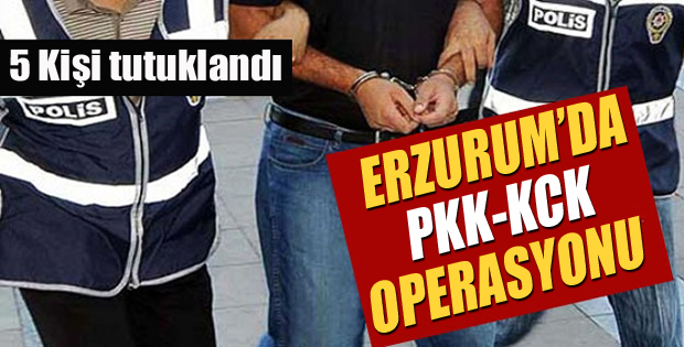 Erzurum merkezli 3 ildeki terör operasyonunda 5 tutuklama