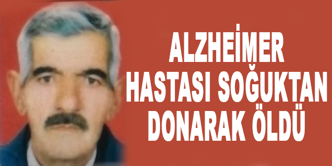 Alzheimer hastası soğuktan donarak öldü