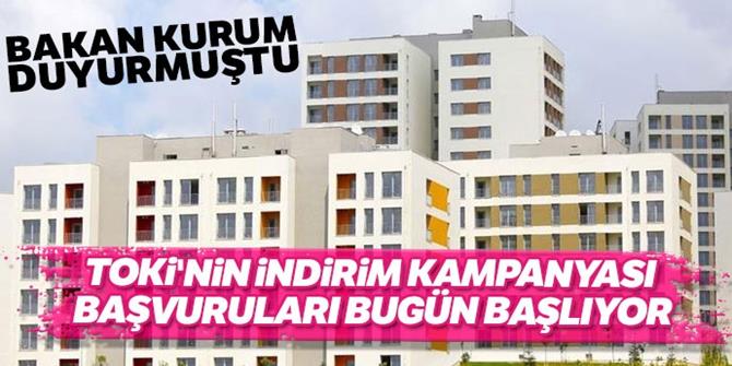 TOKİ'nin indirim kampanyası başvuruları bugün başlıyor