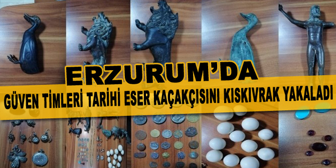 Güven Timleri tarihi eser kaçakçısını kıskıvrak yakaladı