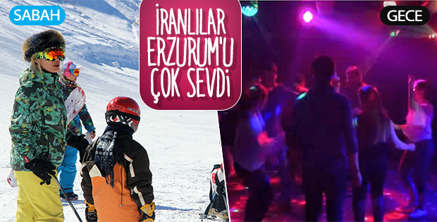 İranlı turistler nevruzu Palandöken'de geçiriyor