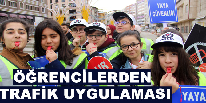 Öğrencilerden trafik uygulaması