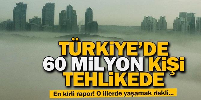 Türkiye’de 60 milyon kişi kirli hava soluyor