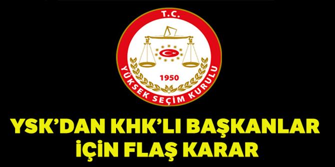 KHK'lı başkanlar için karar