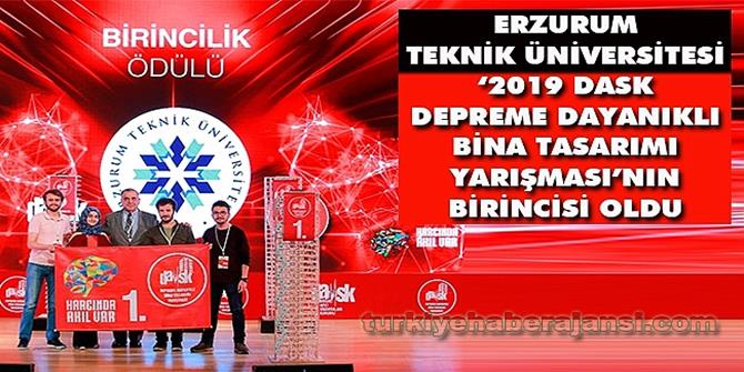 Erzurum deprem yarışmasında birinci oldu