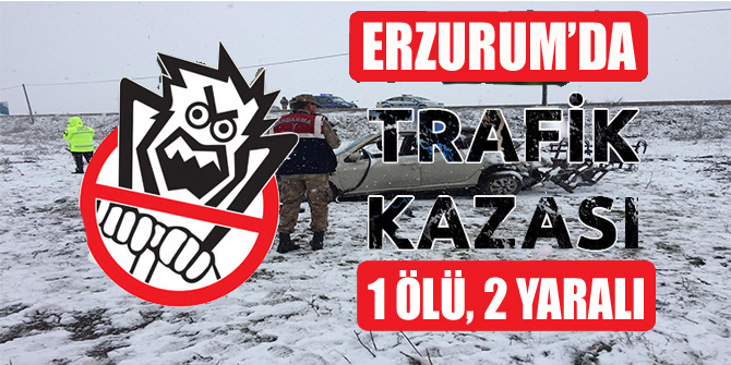 Erzurum’da trafik kazası: 1 ölü, 2 yaralı