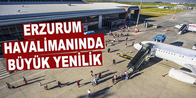 Erzurum Havalimanı pisti yenileniyor