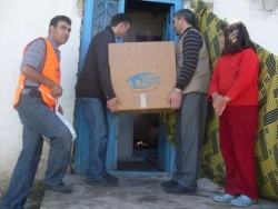 Erzurum'da mültecilere yardım