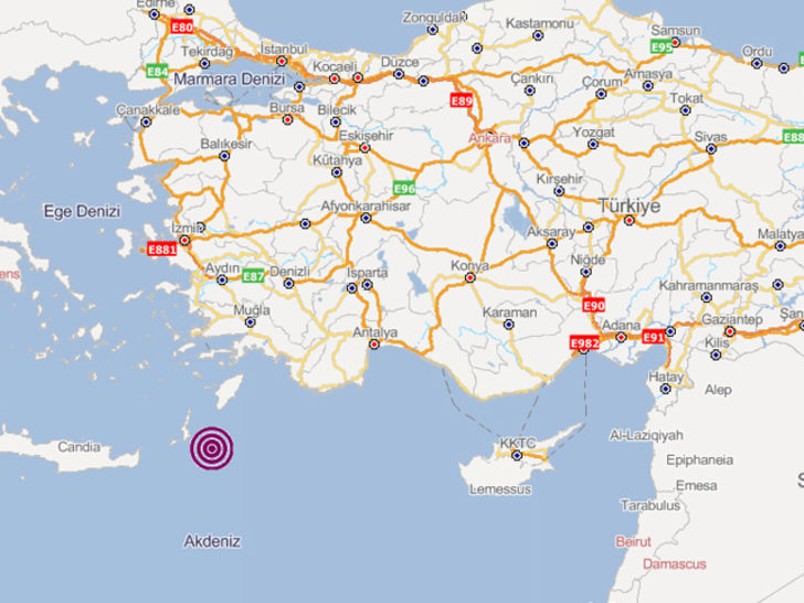 Marmaris'te 4.8 büyüklüğünde deprem