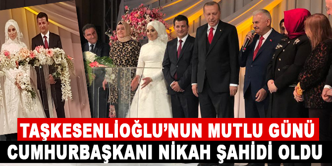 Cumhurbaşkanı Erdoğan nikah şahidi oldu