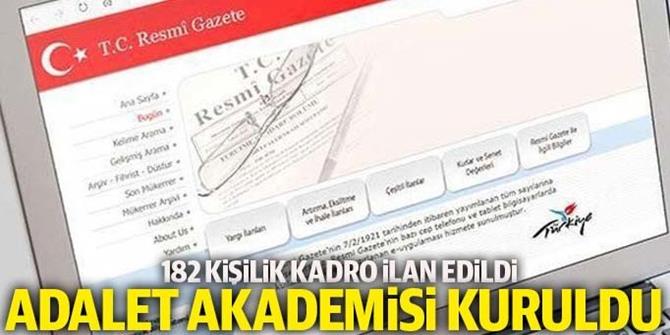 Türkiye Adalet Akademisi kuruldu