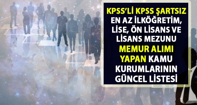 2019 Mayıs ayı memur personel alım ilanları başvuru şartları.