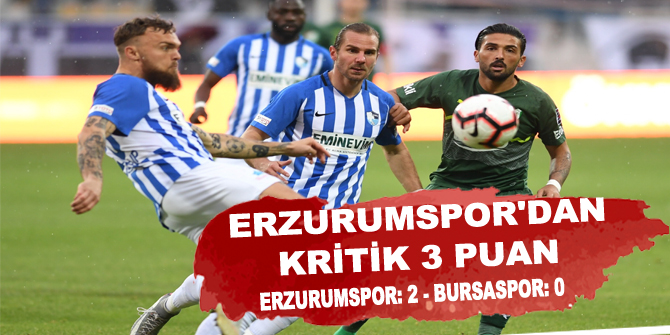 Erzurumspor'dan Kritik 3 Puan