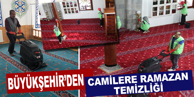 Büyükşehir’den camilere Ramazan temizliği