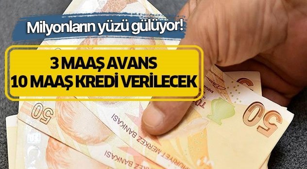 SGK SSK ve Bağkur'luya 3 maaş avans .