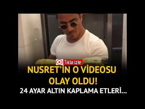 Nusret'ten altın kaplama hamburger videosu