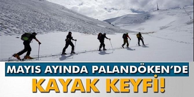 Palandöken'de mayısta kayak keyfi