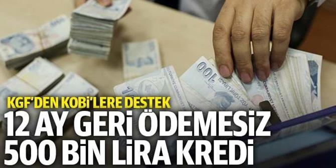 KOBİ'lere 12 ay geri ödemesiz 500 bin TL kredi verilecek