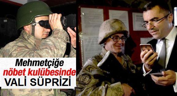 Karaöz ailesine nöbet kulübesinde sürpriz