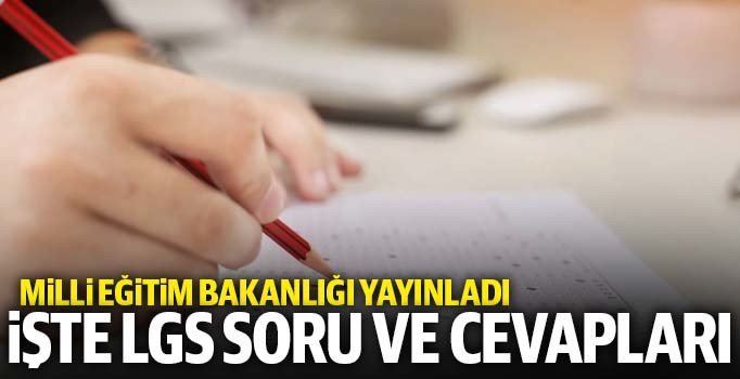 MEB 2019 LGS soru kitapçığı ve cevap anahtarı