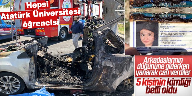 Feci kazada ölenler Atatürk Üniversitesi öğrencisi